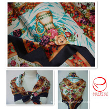 100% Satin Silk Square Shawl